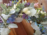 Grapevine Twisted Wreath with Sage Leaves & Faux Flowers