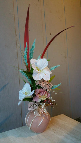 Spring Flowers and  Pearl Arrangement